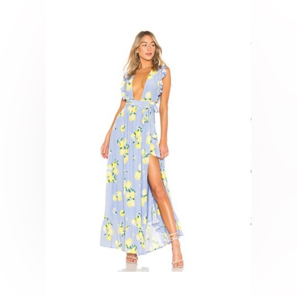 MAJORELLE SWEET PEA DRESS IN BLUE LEMON